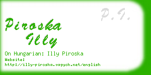 piroska illy business card